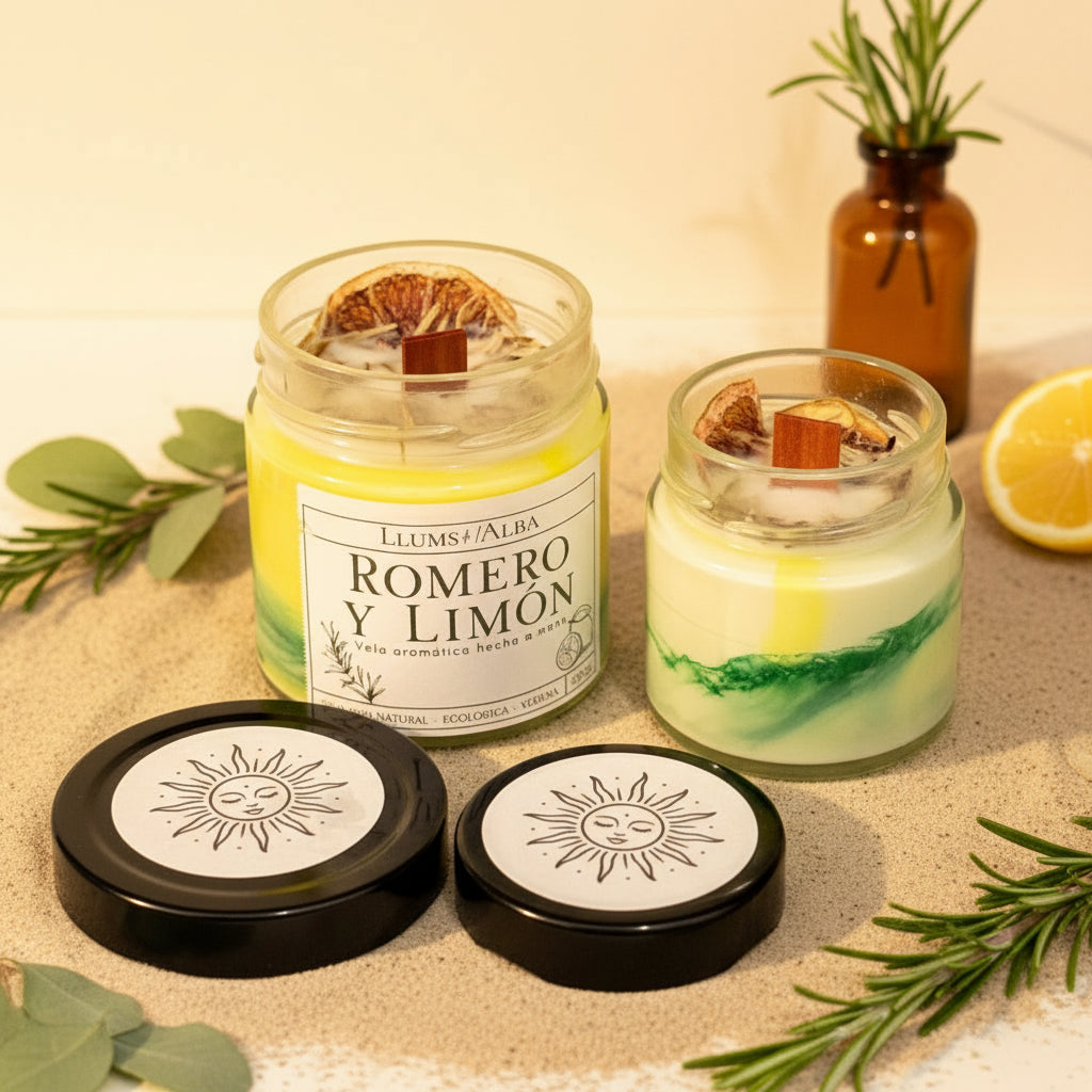 Velas aromáticas en vaso