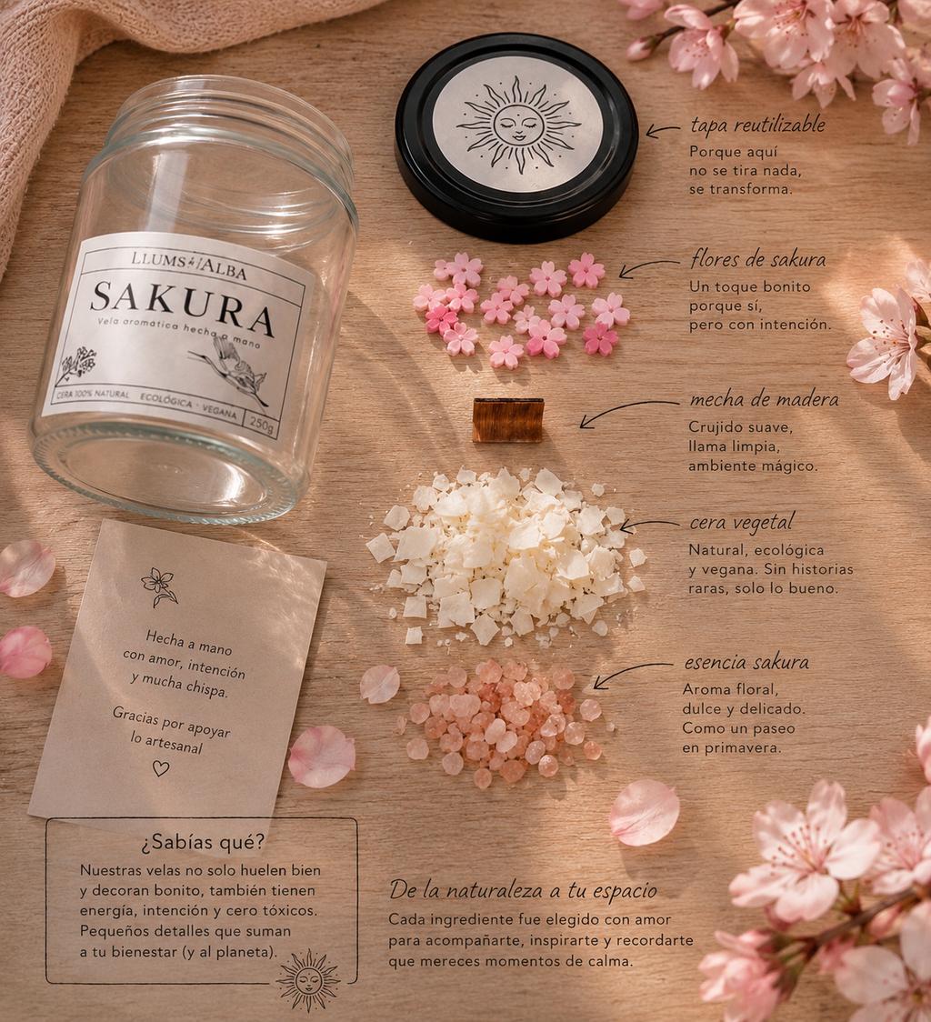 Vela aromática Sakura