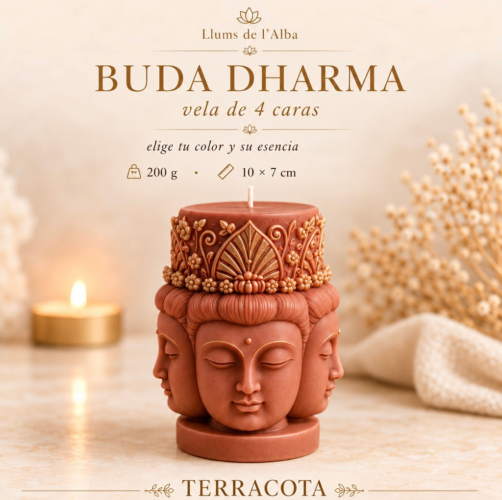 Buda Dharma · vela de 4 caras