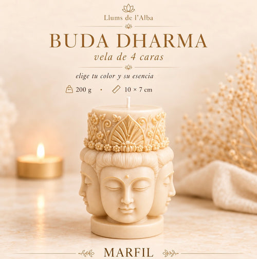 Buda Dharma · vela de 4 caras