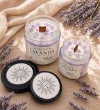 Velas artesanales Lavanda de Llums de l’Alba en tamaños 100 g y 200 g