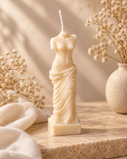Vela escultural Venus en color beige