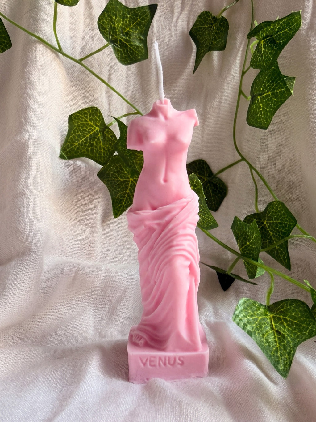 Vela escultural Venus en rosa suave